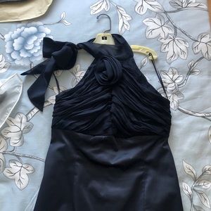 Halter navy dress